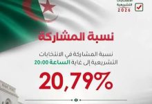 Photo of نسبة المشاركة بلغت 20,79 بالمائة
