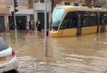 Photo of الأمطار تغرق  مسار الترامواي