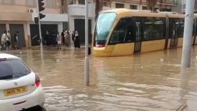 Photo of الأمطار تغرق  مسار الترامواي